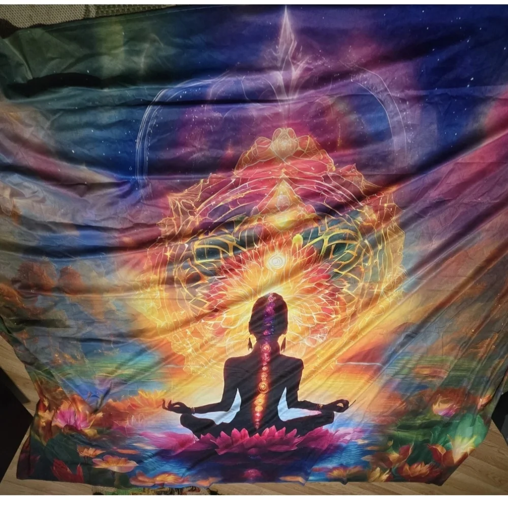 Vibrant Meditation Wall Tapestry New Without Package